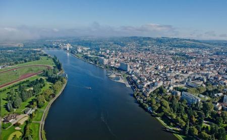 Vue du ciel de la ville Vichy