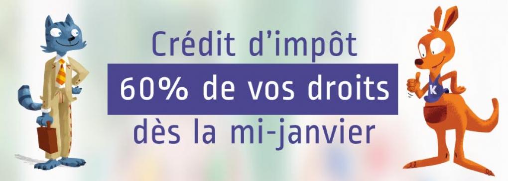crédit d'impots 60% en janvier 2019