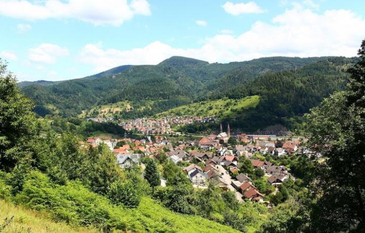 Vue en hauteur de la ville de Forbach