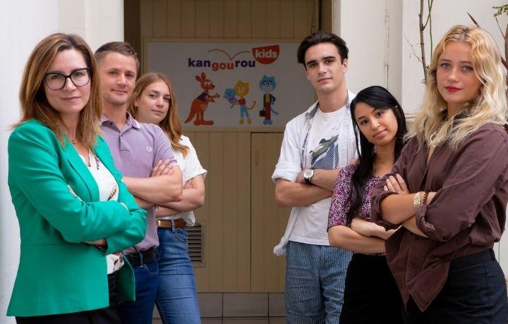 Photo de l'équipe commerciale qui compose l'agence Kangourou Kids de Paris Nord Ouest